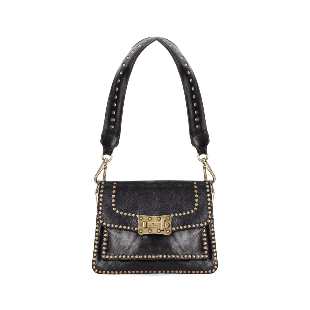 Campomaggi Black Crossbody Bag With Turn-Lock Closure - Female - Shoulder Bags - One Size - Bags
