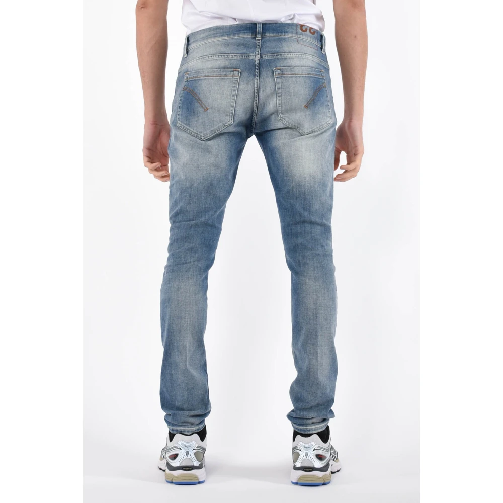 Dondup Gebruikte Skinny Fit Jeans met Metalen Logo Blue Heren