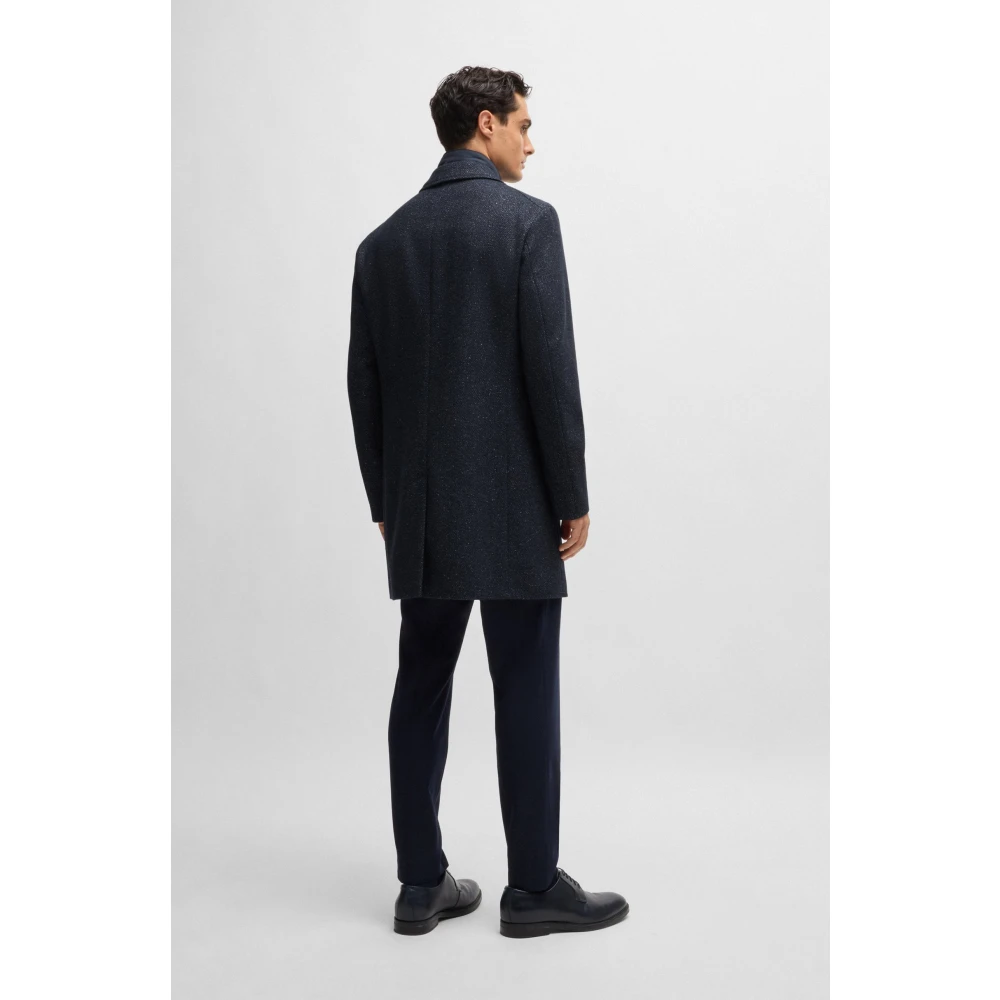 Hugo Boss Stijlvolle Jas voor Mannen Blue Heren