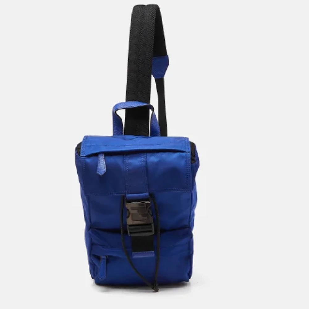 Fendi Vintage Pre-owned Nylon backpacks Blue Dames