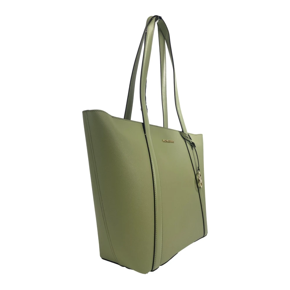 Michael Kors Gouden Hardware Rits Schoudertas Green Dames