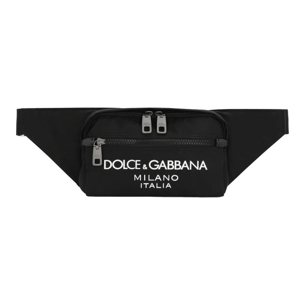 Dolce & Gabbana Nylon Logo Marsupio Tas Italië Black Heren