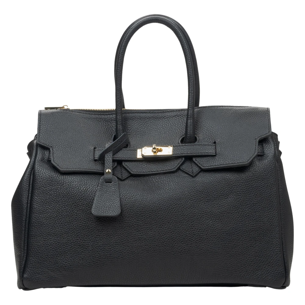 Estro Women's Black Satchel Bag - Handbags - One Size - Bags