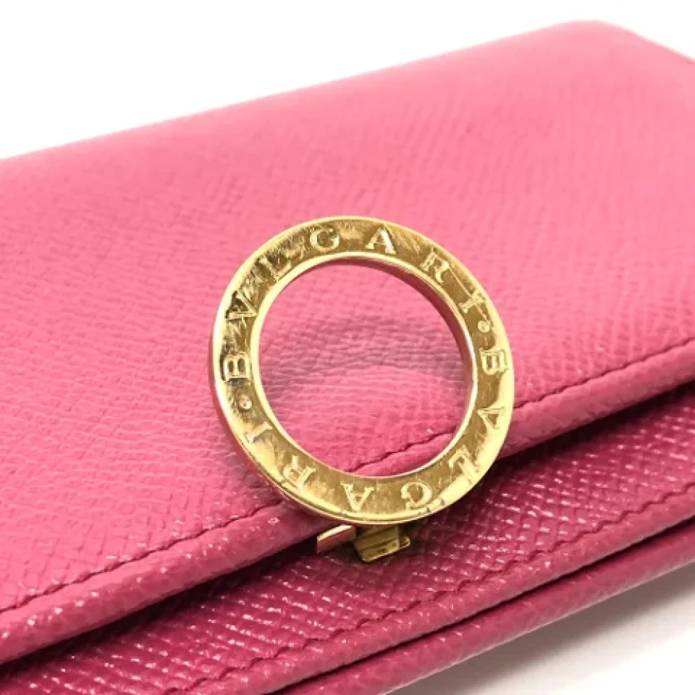 Bvlgari Vintage Pre-owned Leather wallets Pink Dames