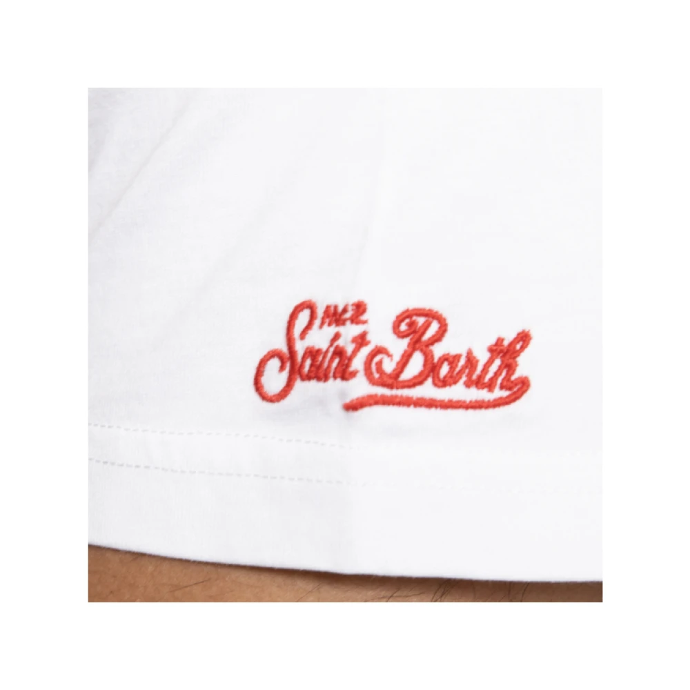 MC2 Saint Barth Aperol Spritz Wit T-shirt met Illustratie White Heren