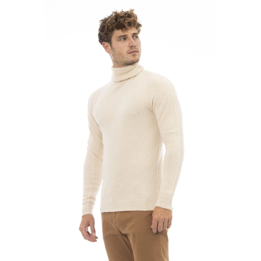 Alpha Studio Trui Lange Mouw Coltrui Beige Heren