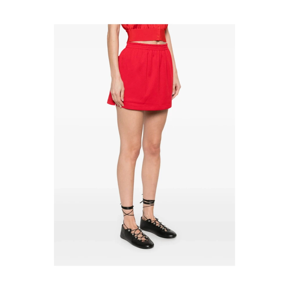 alexander wang Rode Elastische Taille Rok Red Dames