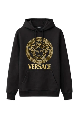 Gold Medusa Logo Hoodie