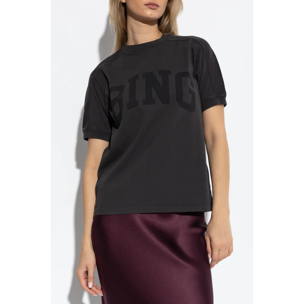 Anine Bing T-shirt Jaylin Black Dames