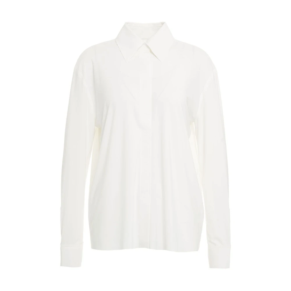 Norma Kamali Witte Shirts Aw24 Model Zachte Was White Dames
