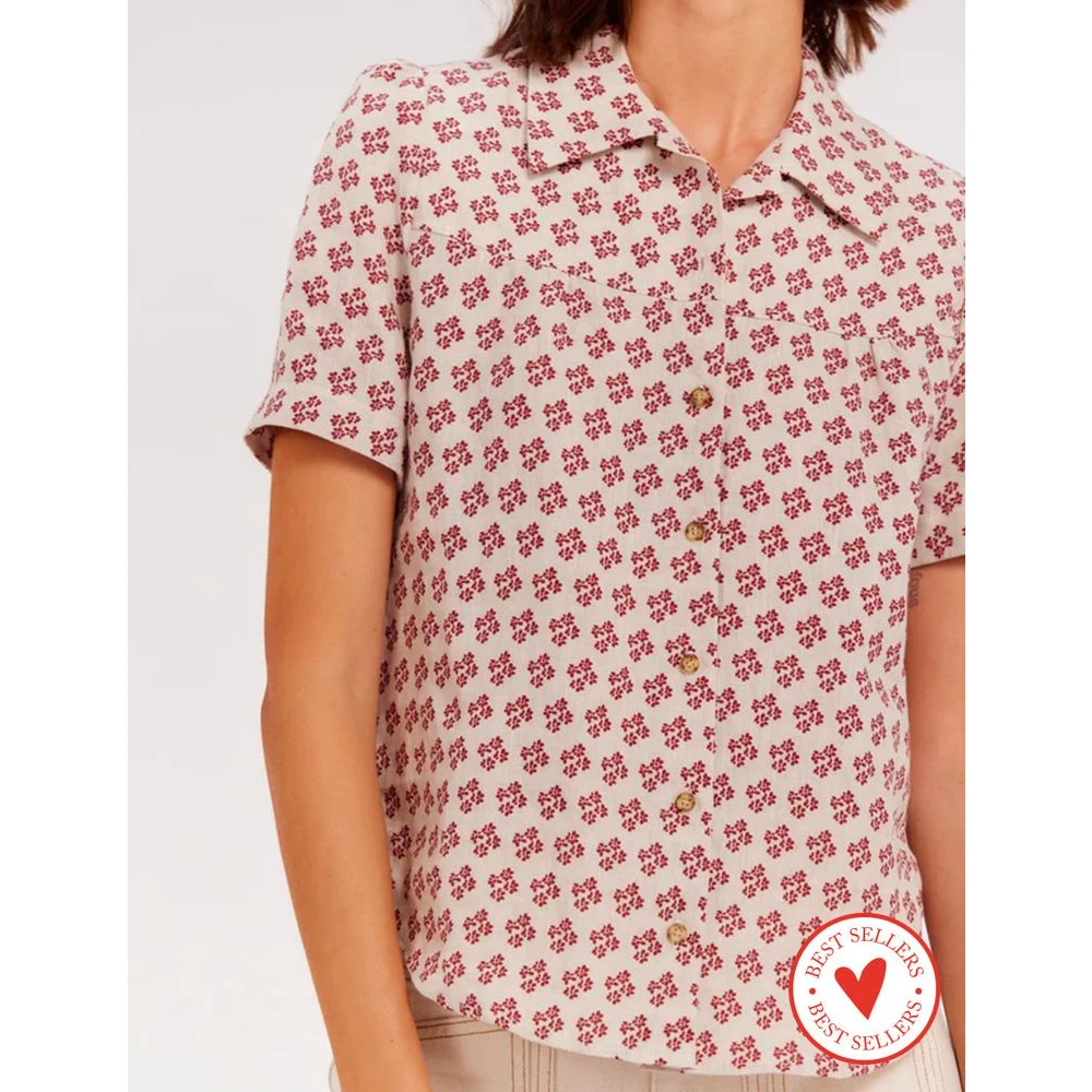 Ines De La Fressange Paris Gedrukte Linnen Blouse Multicolor Dames