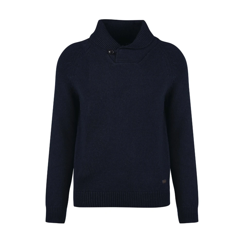 Barbour Shawl Collar Sweatshirt Blue Heren