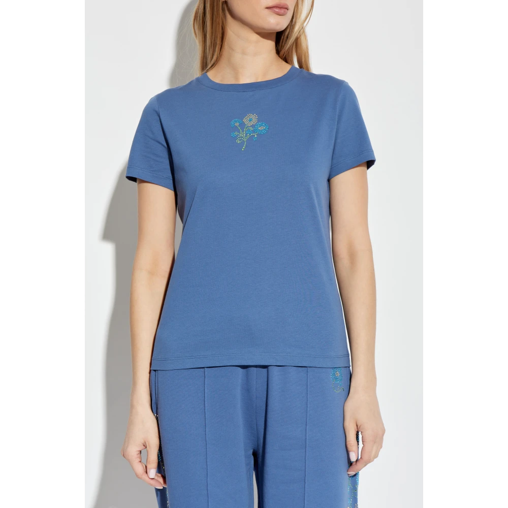 Kenzo T-shirt met glinsterende applicaties Blue Dames