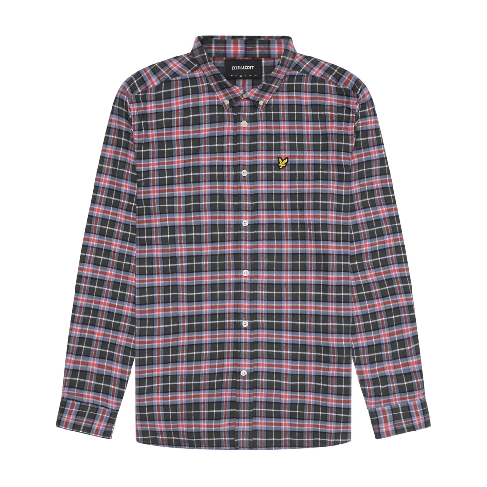 Lyle & Scott Rutig Flanellskjorta Multicolor, Herr