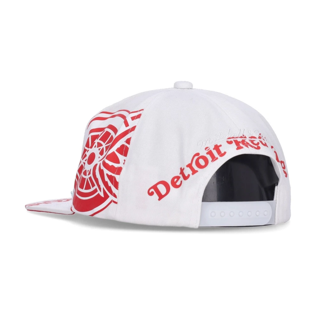 Mitchell & Ness Detroit Red Wings Platte Klep Pet White Heren