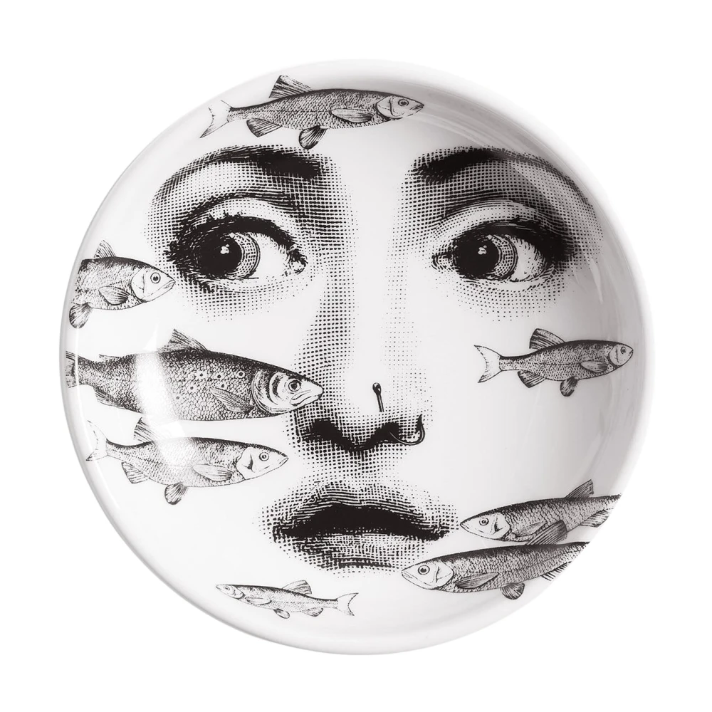 Fornasetti, Home, unisex, ONE Size, Runt Askkopp Tema och Variationer