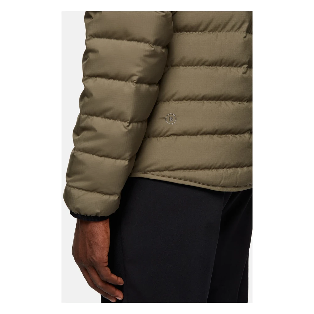 Boggi Milano Quilted Nylon Echt Dons Bomberjack Green Heren