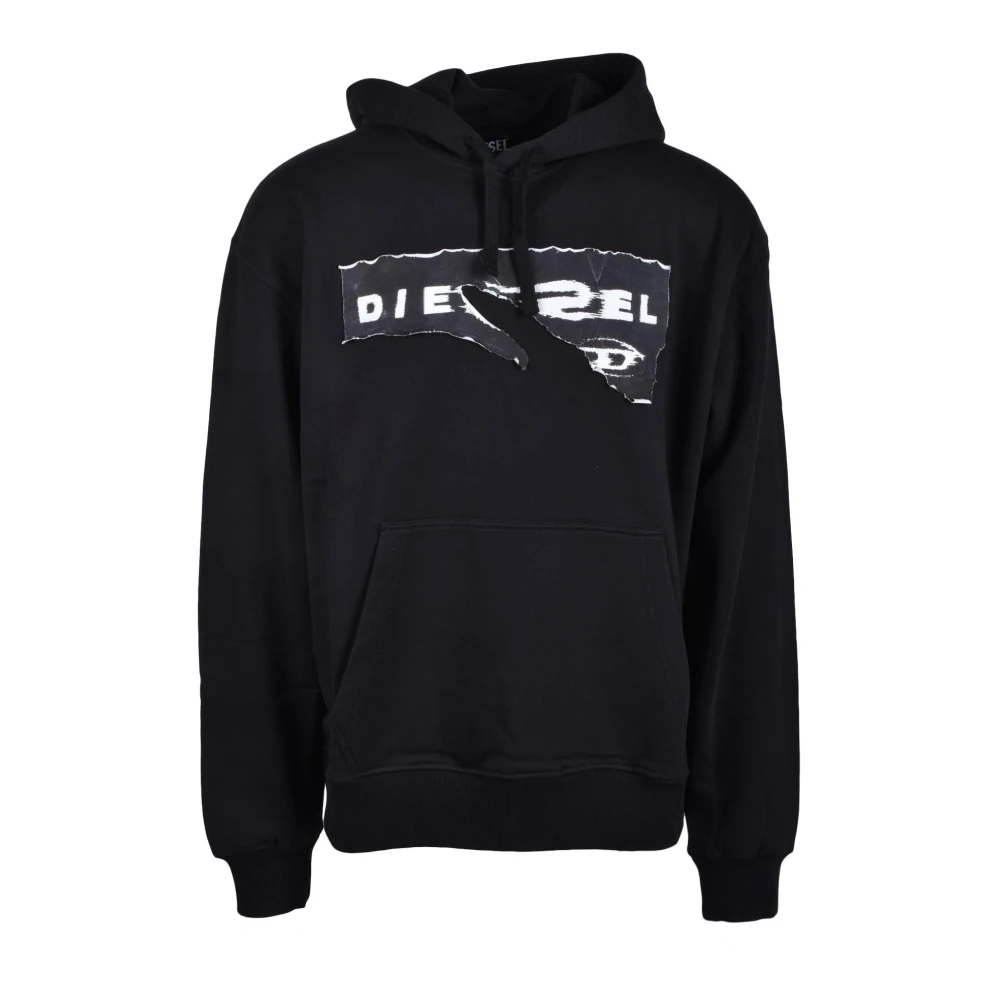 Diesel Men's Black Cotton Knit Jumper - Hoodies - M- Sweatshirts & Hoodies