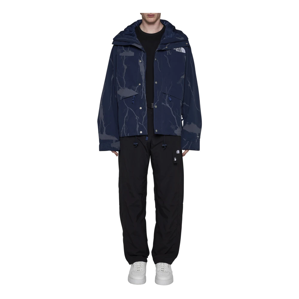 The North Face Waterdichte Winddichte Bliksemprint Jas Blue Heren