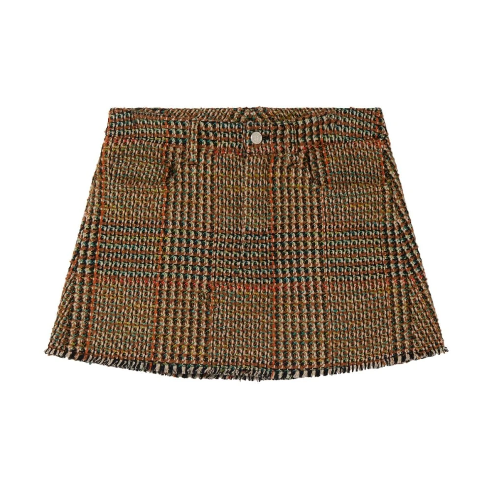 Stella Mccartney Bruine Tweed Rok met Franjes Brown Dames