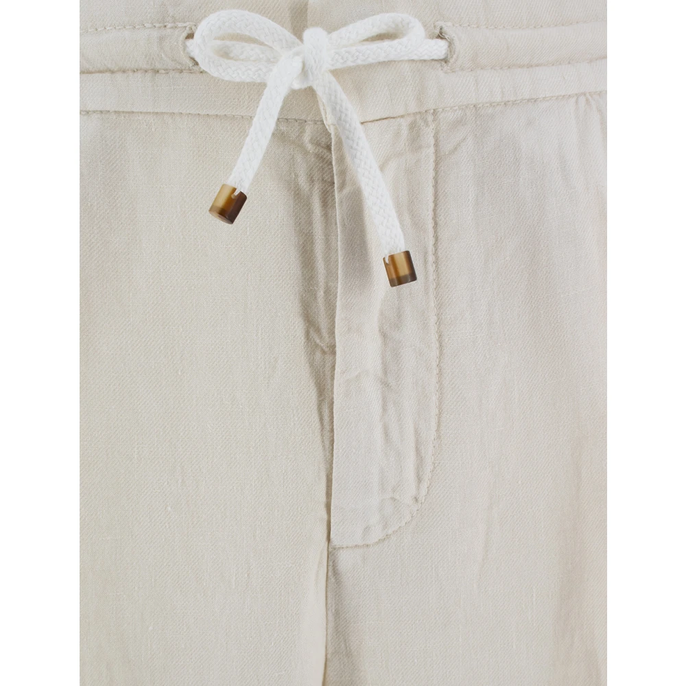 BRUNELLO CUCINELLI Broek met trekkoord en op maat gemaakte dartdetail White Heren
