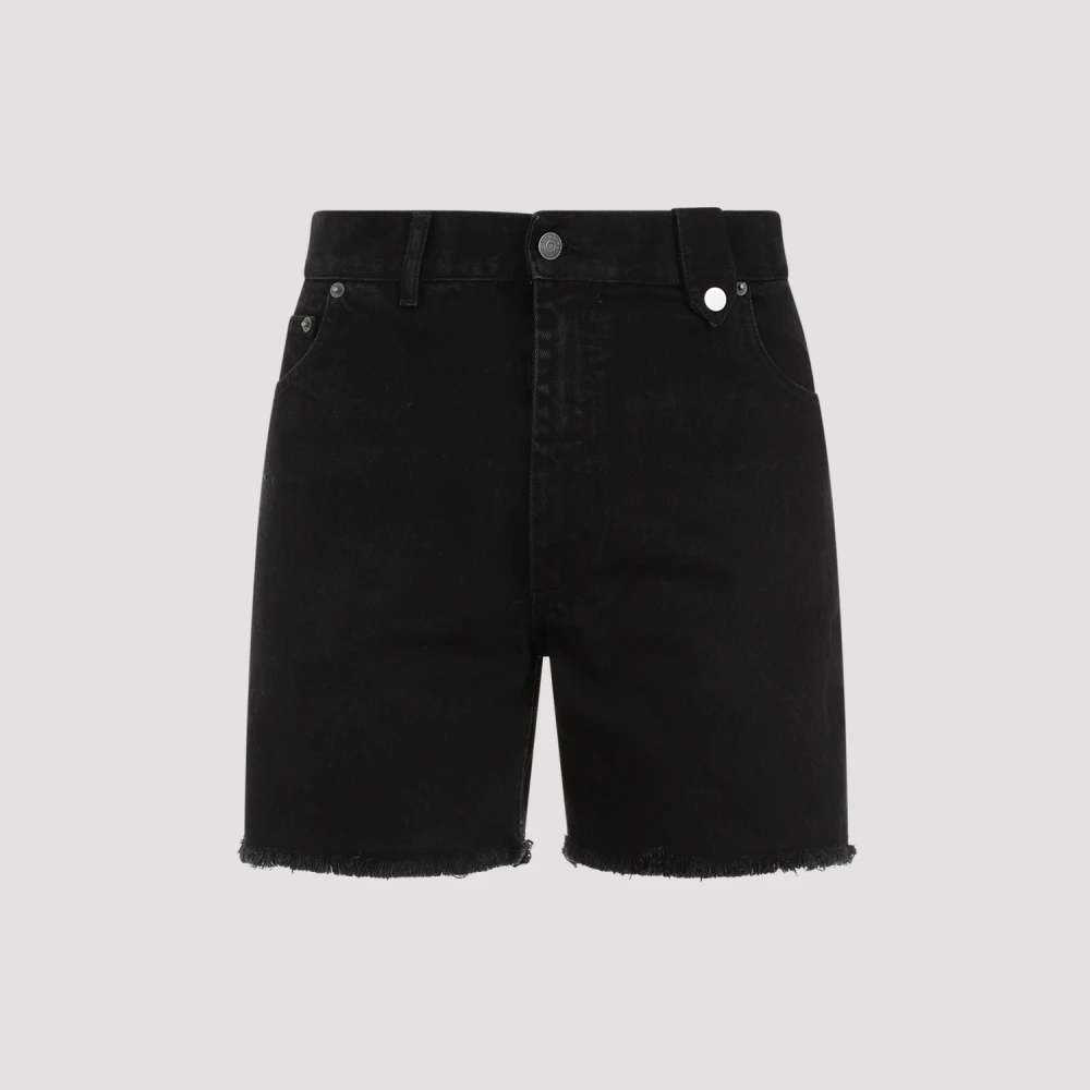 EgonLab Zwarte Stonewashed Denim Shorts Black Heren