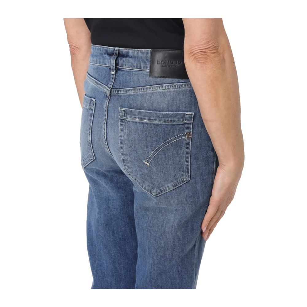 Dondup Blauwe Loose Fit Enkellange Jeans Blue Dames