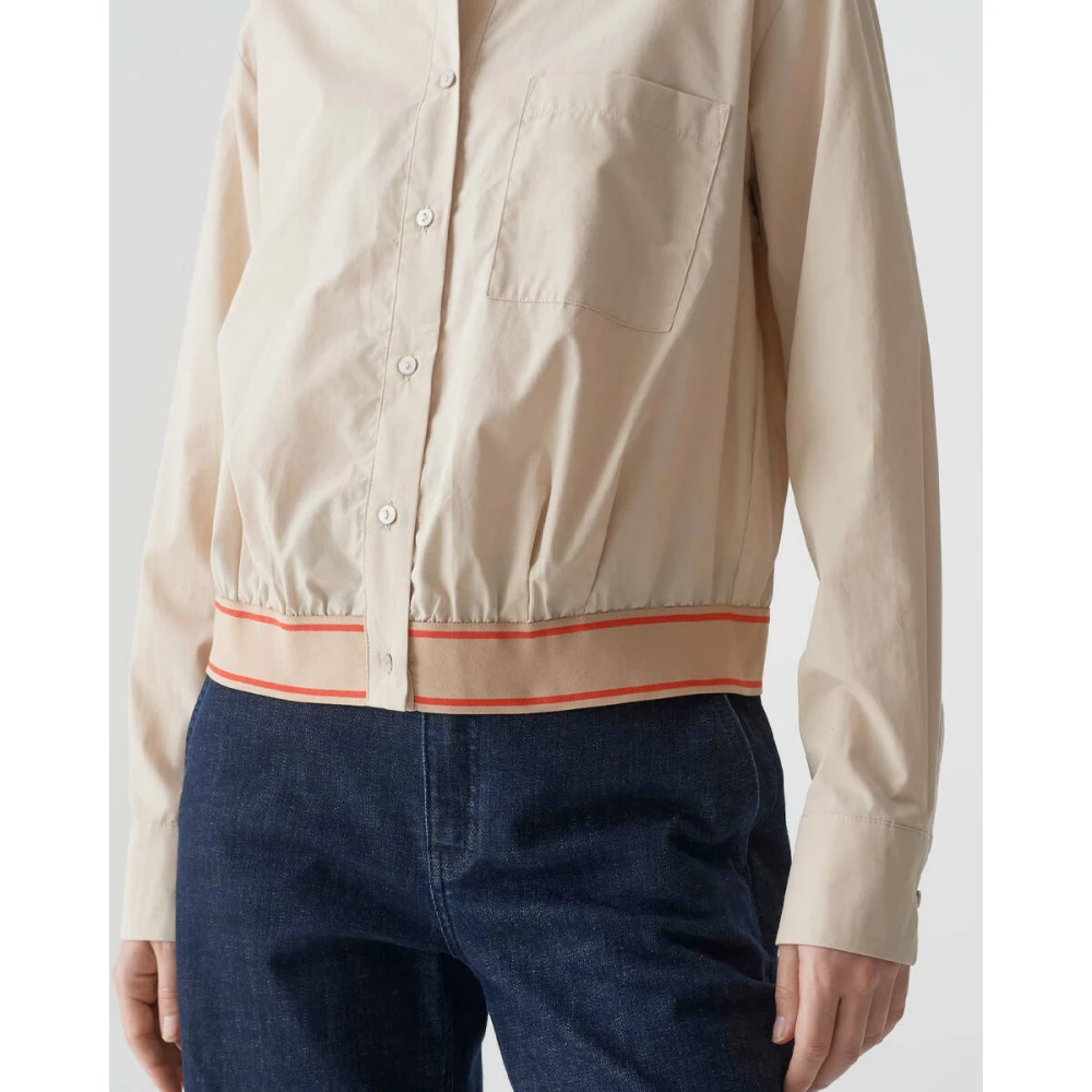 Opus Blouse met lange mouwen en Fapani Beige Dames