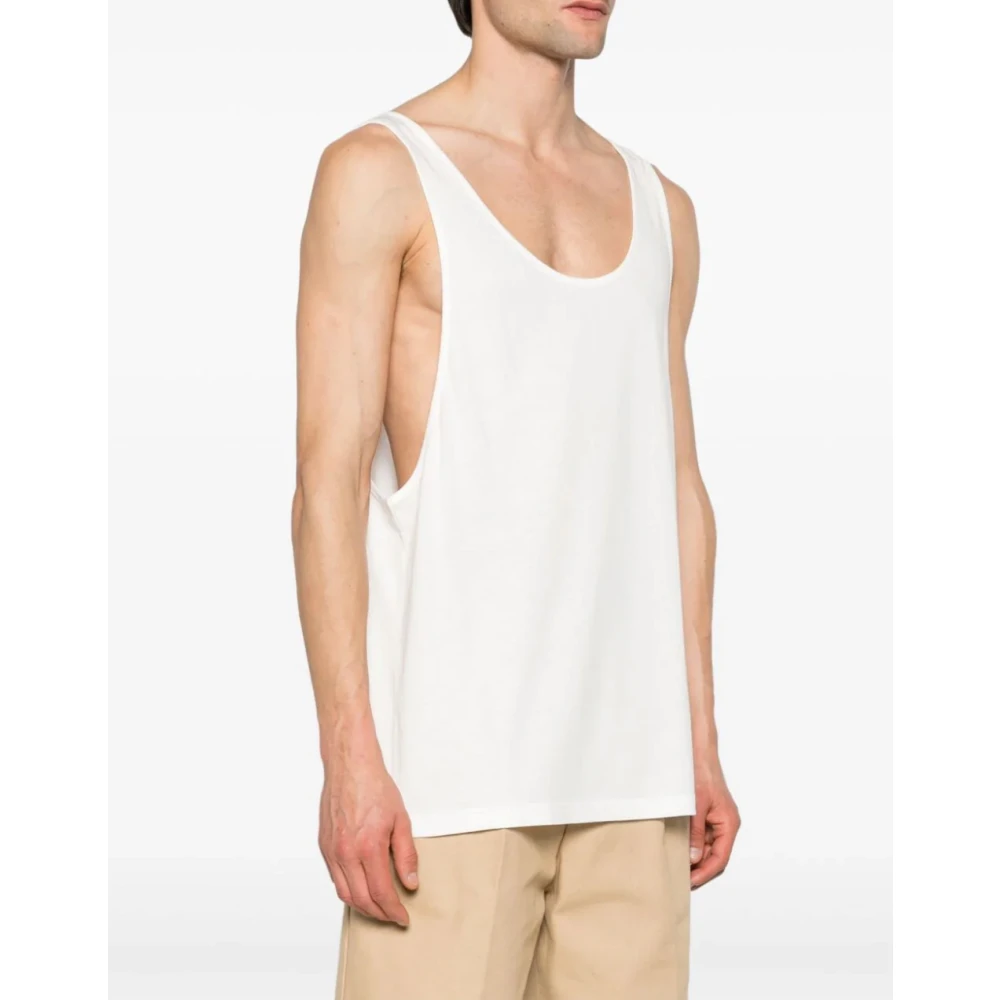 Gucci Scoop-Neck Logo Tank Top White Heren