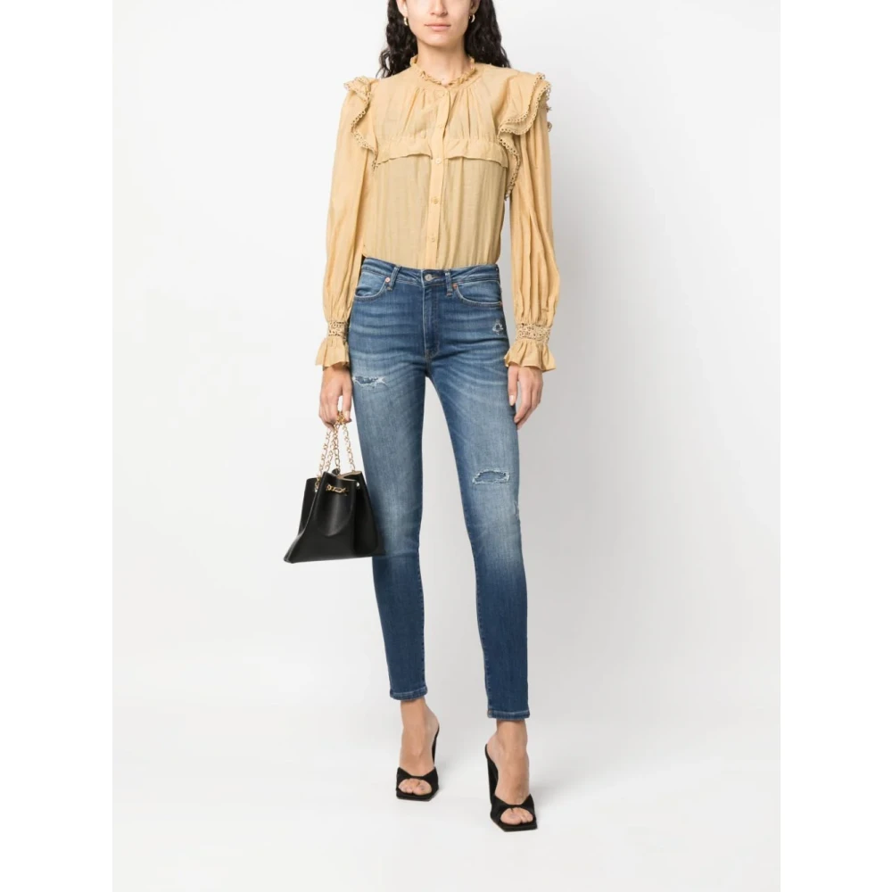 Dondup High Rise Skinny Jeans Blue Dames
