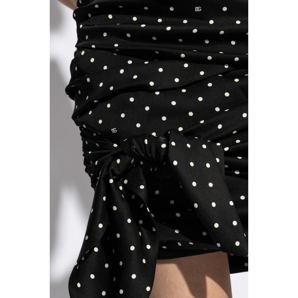 Dolce & Gabbana Jurk met polka dot-patroon Black Dames