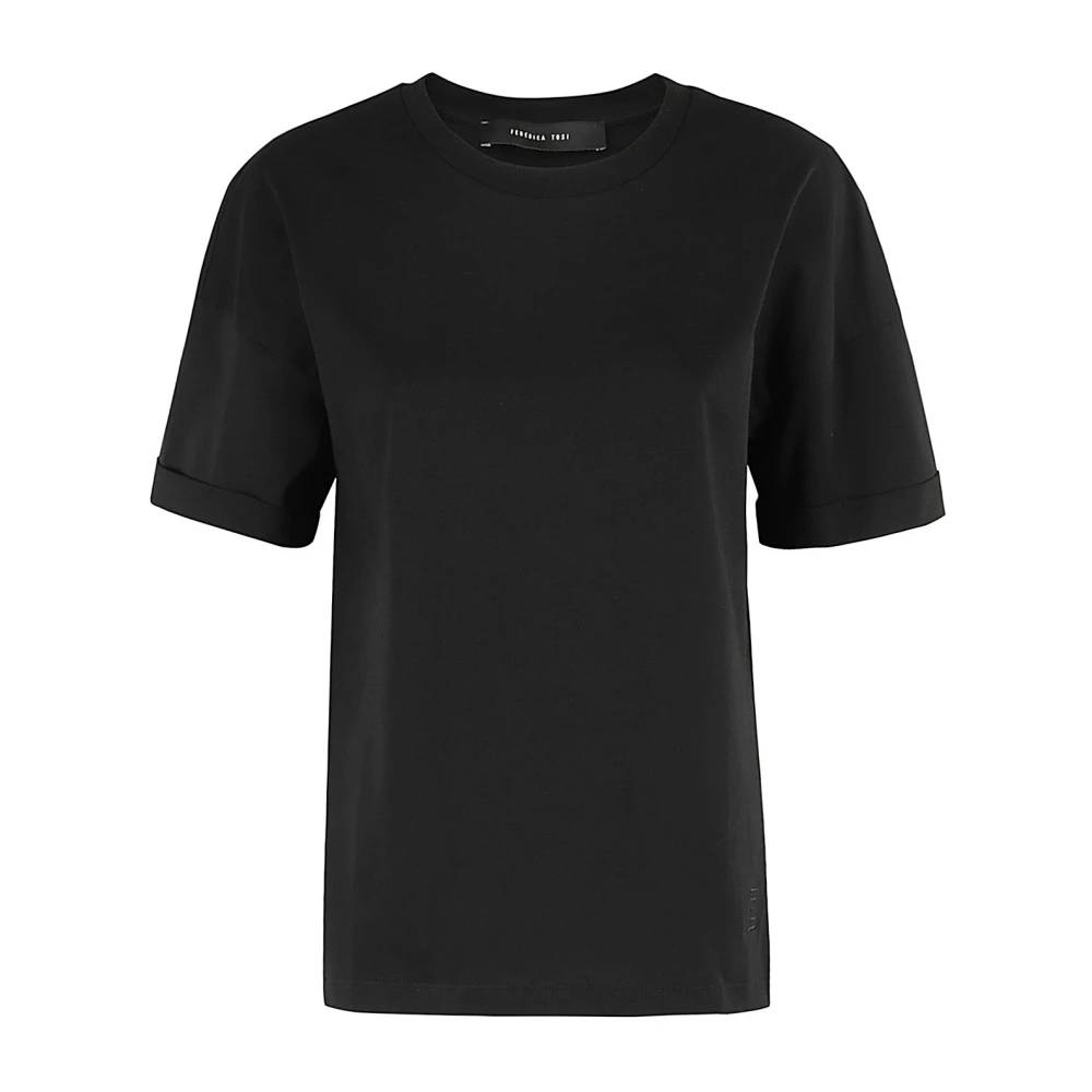 Federica Tosi Casual Katoenen T-shirt Black Dames