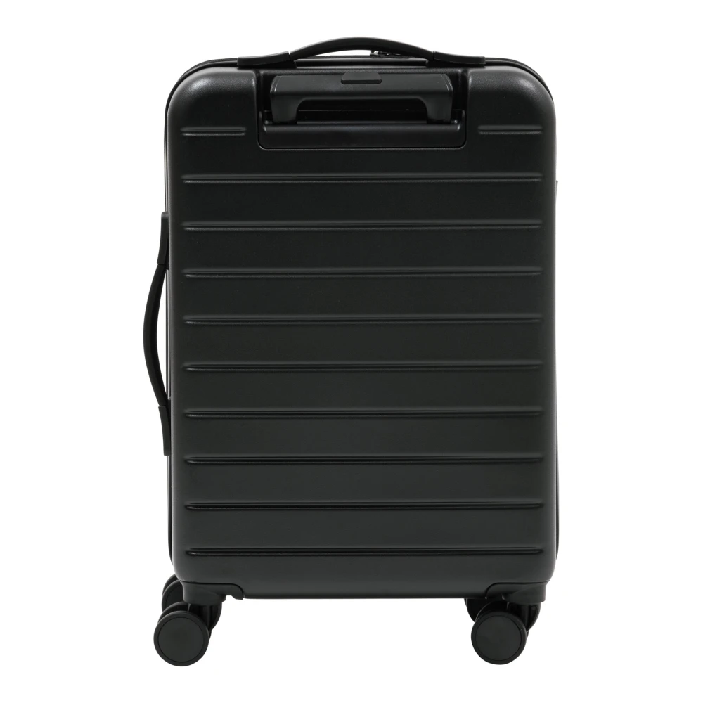 Emporio Armani Stijlvolle Rits Koffer met Logo Black Heren