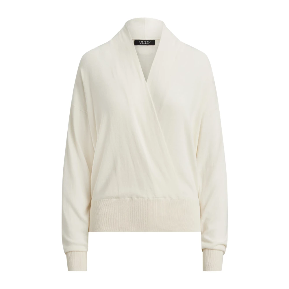 Ralph Lauren Donna Bianco Wakira Long Sleeve Pullover