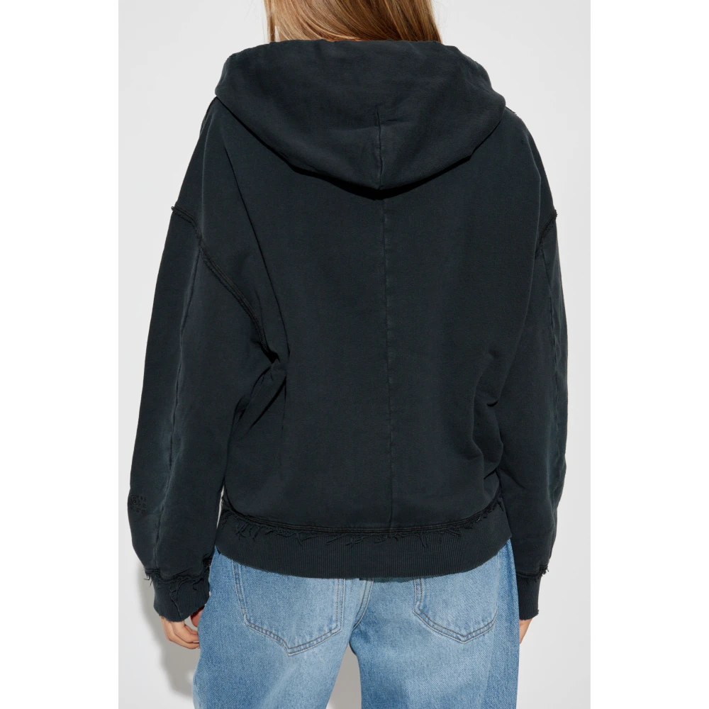 MM6 Maison Margiela Zip-Up Sweatshirt Black Dames