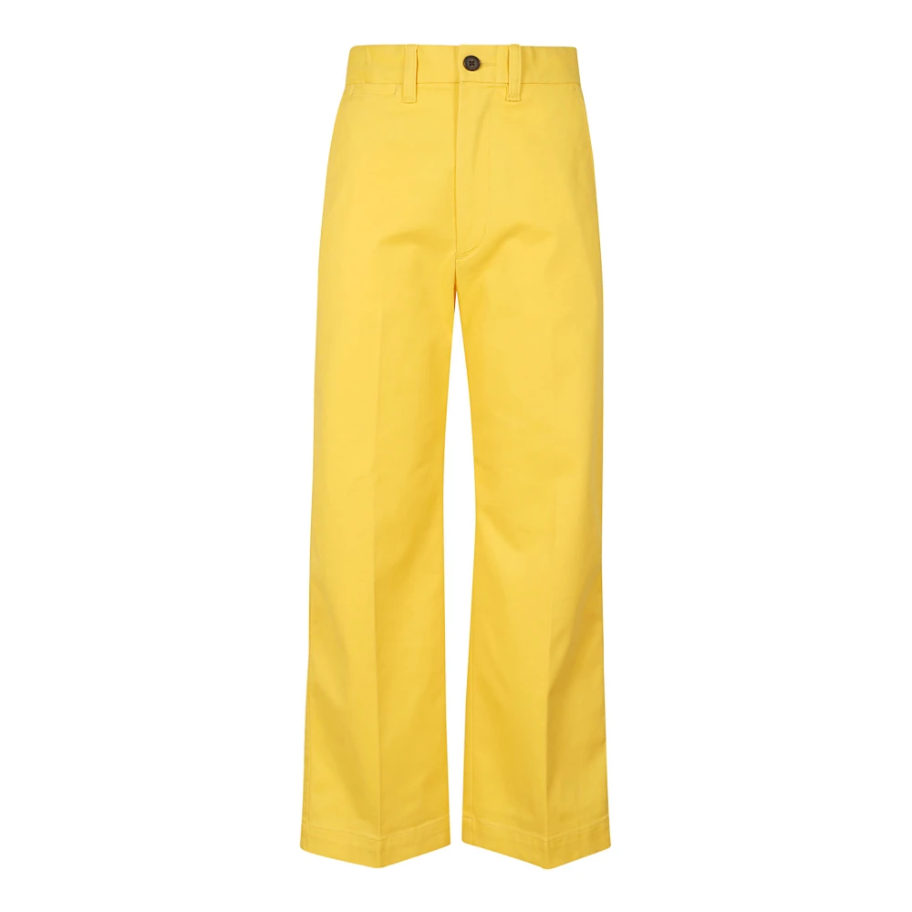 Ralph Lauren Chino Cropped Broek Yellow Dames