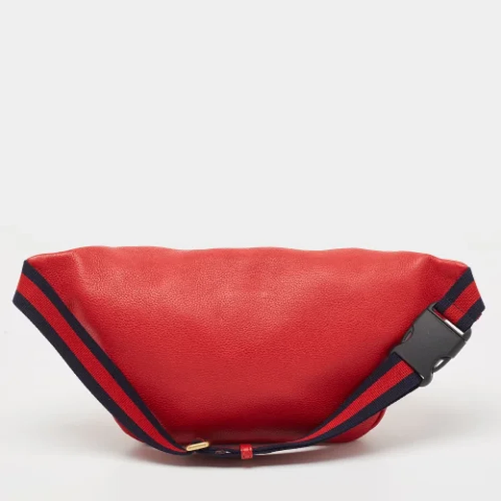 Gucci Vintage Pre-owned Leather gucci-bags Red Heren