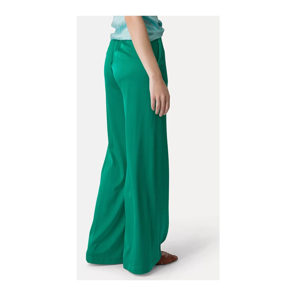 Forte Glanzende Stroomzijde Broek Groen Green Dames