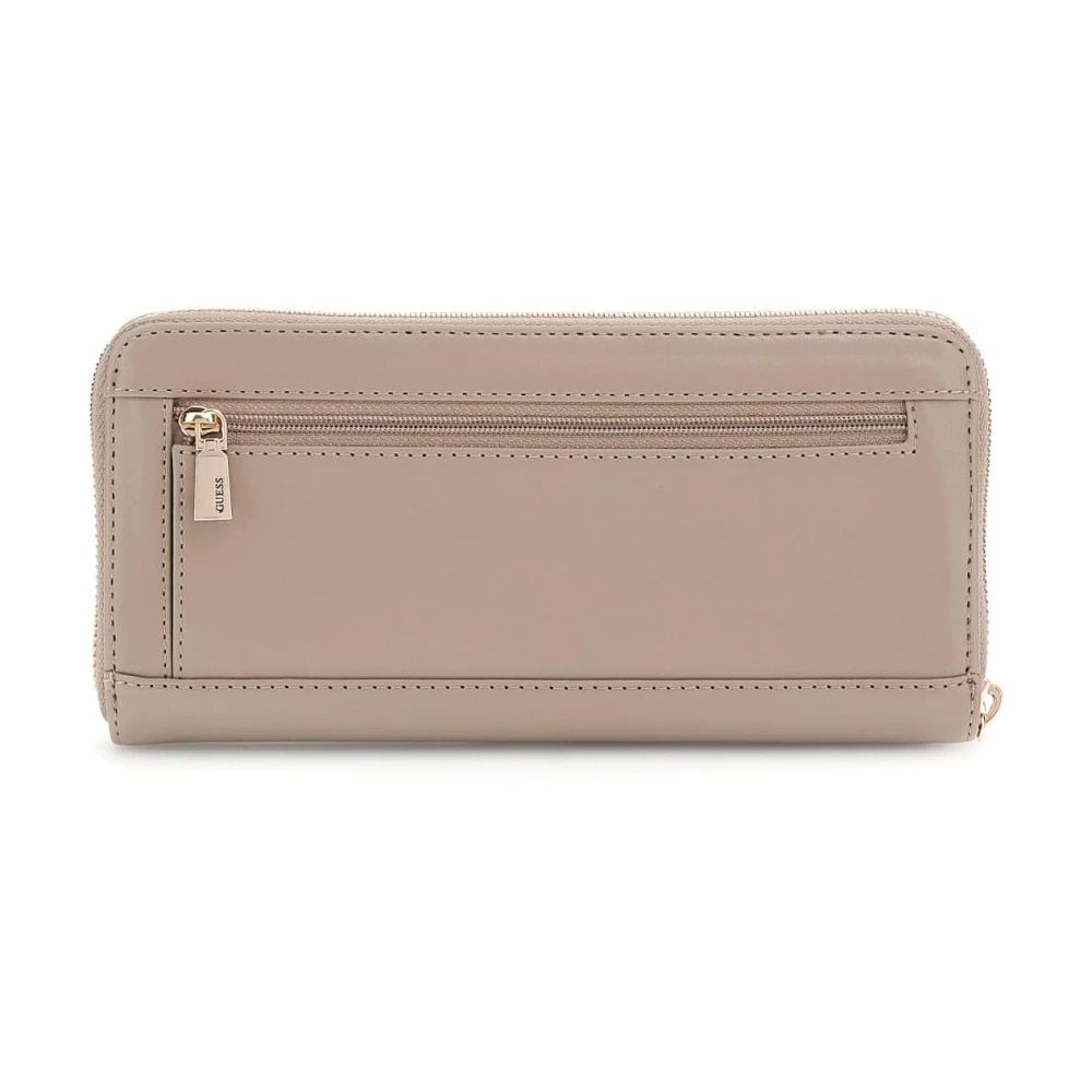 Guess Laurel Small Zip Portemonnee Donker Taupe Brown Dames