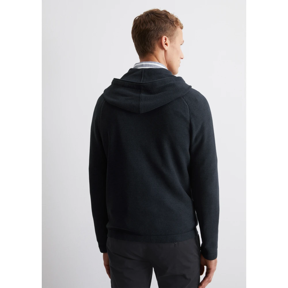 Marc O'Polo Gewone gebreide hoodie Blue Heren