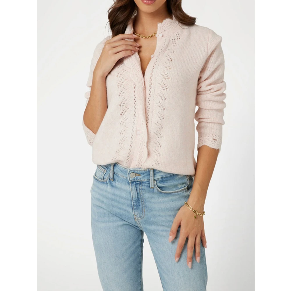 Guess Gehaakt Vest in Roze Pink Dames