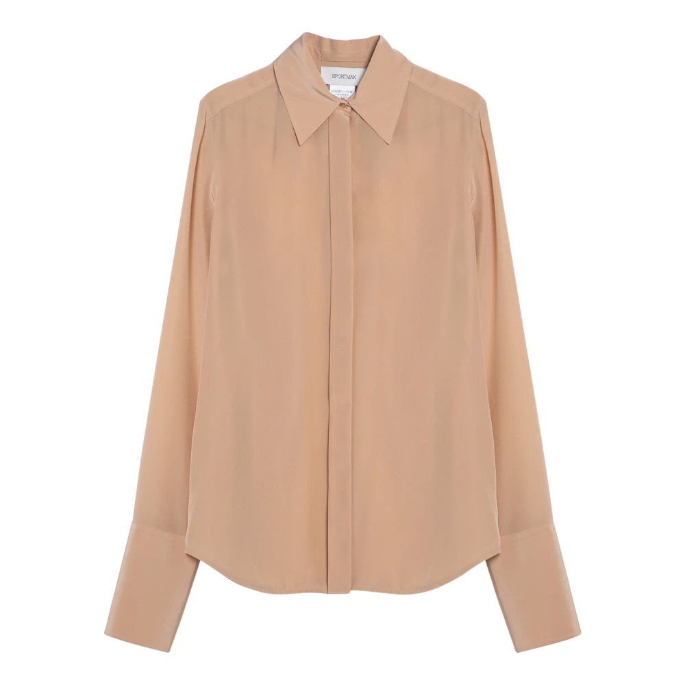 SPORTMAX Lange mouwen overhemd Beige Dames
