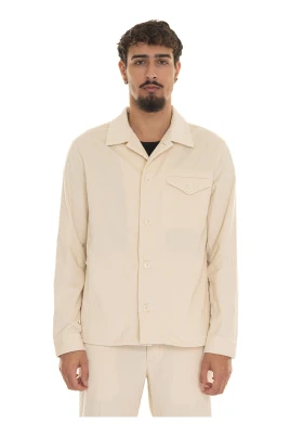Randig Overshirt med knappstängning