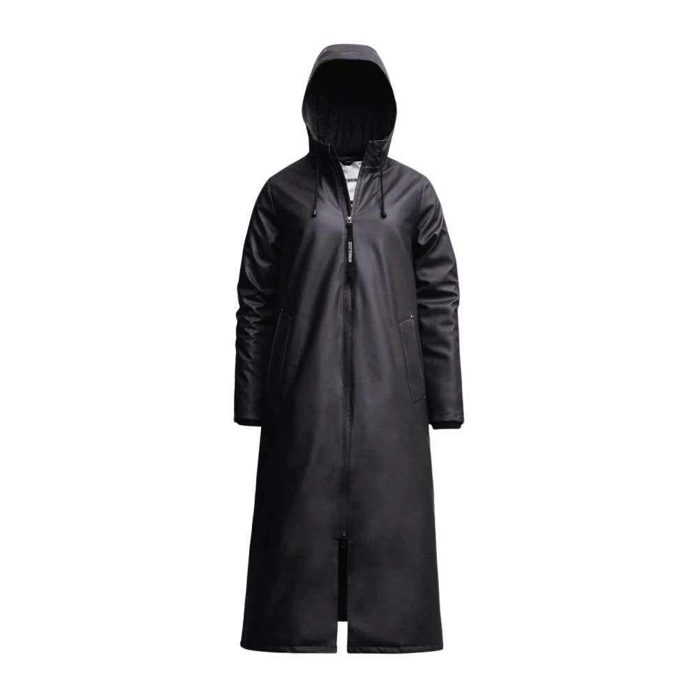 Stutterheim Varm Knälång A-Linje Regnrock Black, Dam