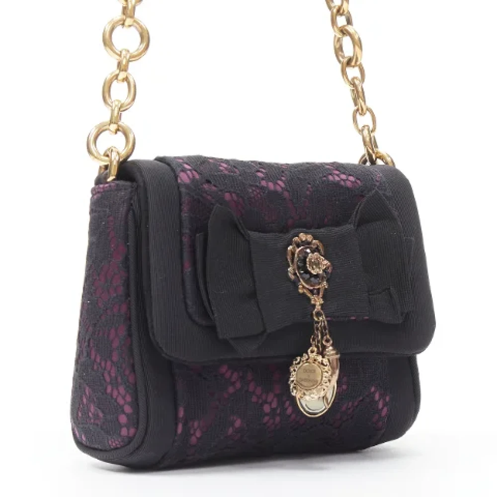 Dolce & Gabbana Pre-owned Silk shoulder-bags Black Dames