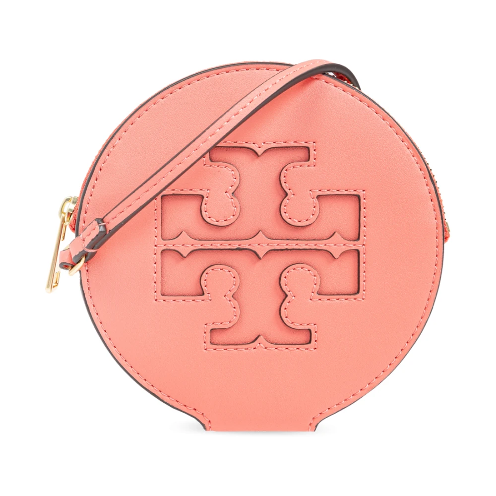 TORY BURCH Roze Leren Portemonnee met Polsband Pink Dames