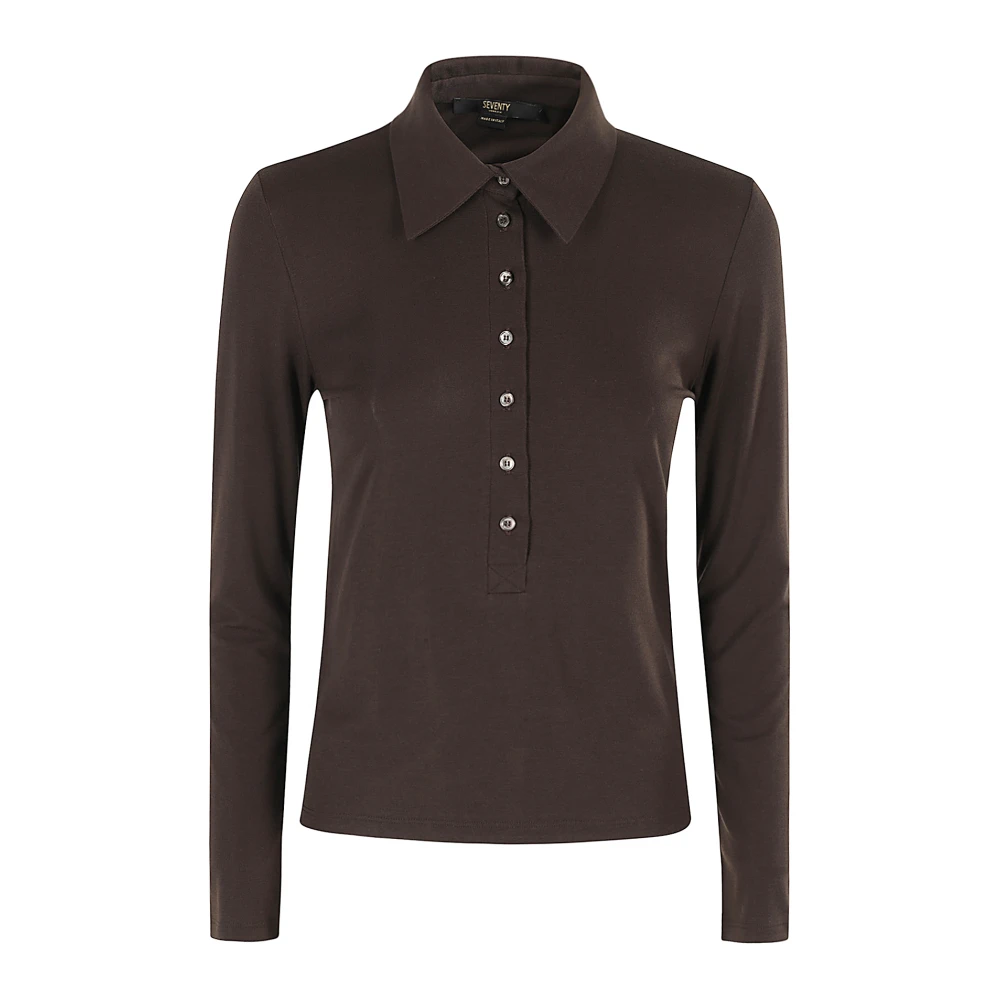 Seventy Klassieke Polo Shirt voor Mannen Brown Dames