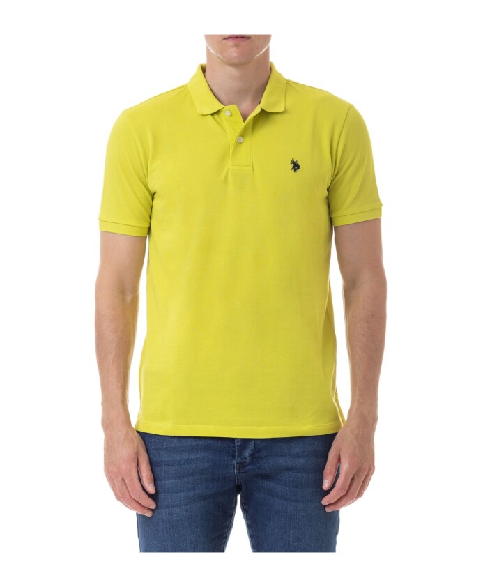 polo-manches-courtes-jaune
