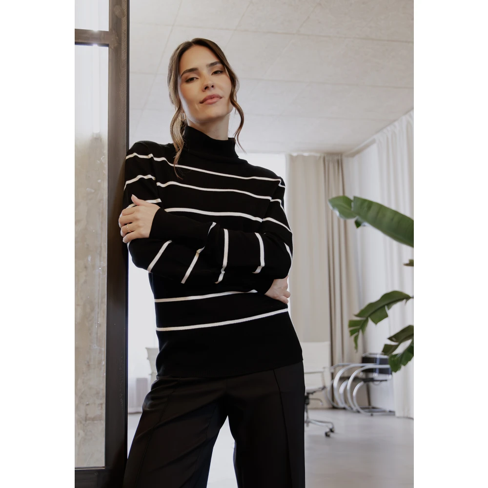 Betty Barclay Gestreepte coltrui Black Dames