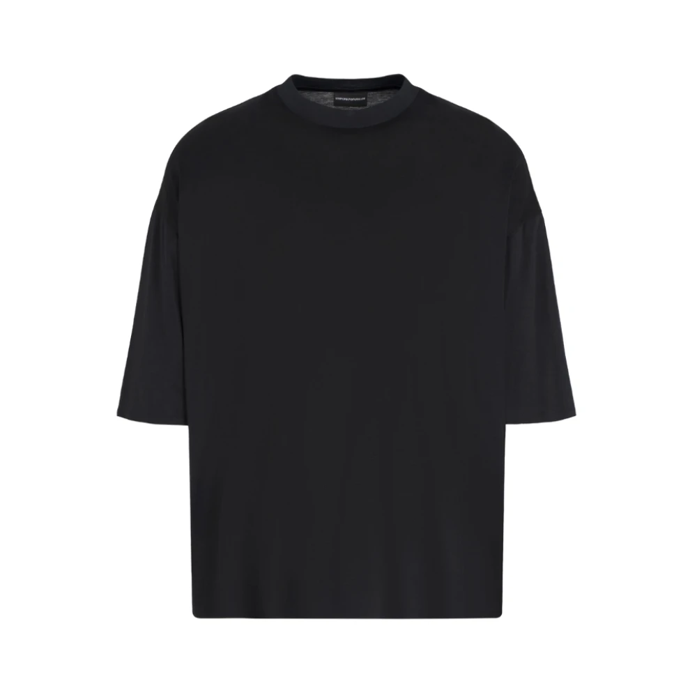 Emporio Armani Oversize Katoenen T-shirt Zwart Black Heren